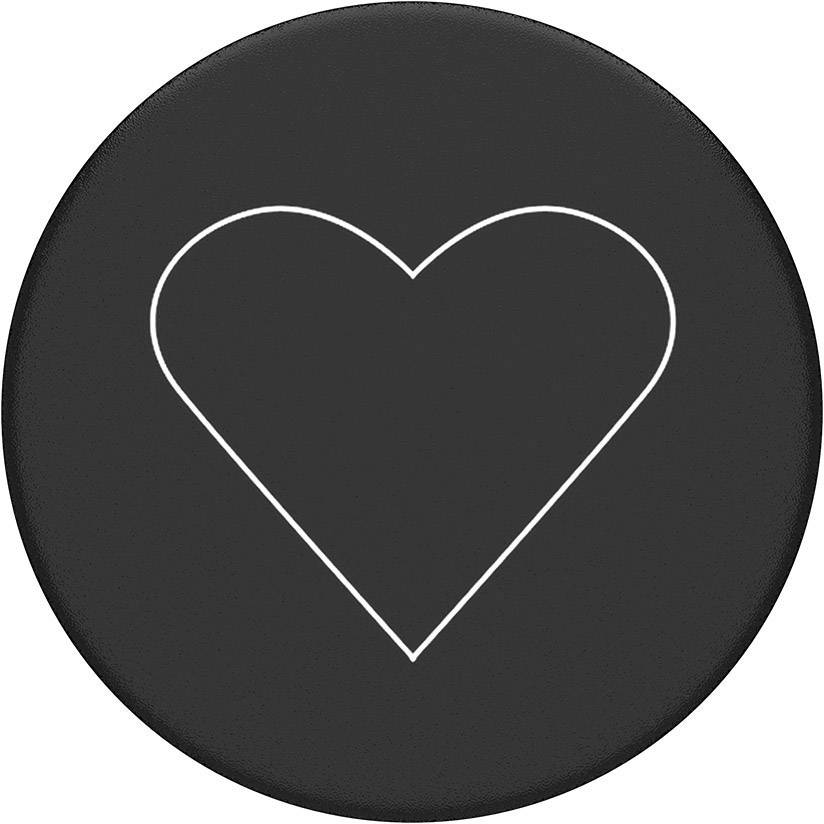 POPSOCKETS White Heart Black Handy Ständer Schwarz