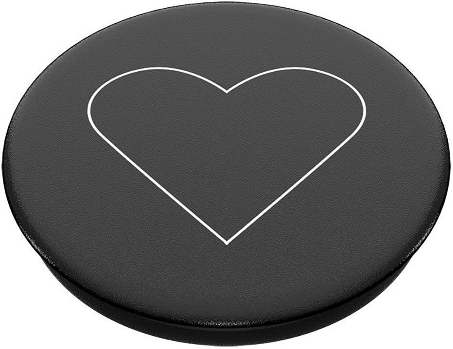 POPSOCKETS White Heart Black Handy Ständer Schwarz