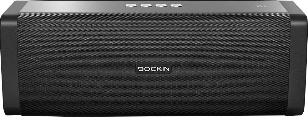 Dockin D Fine Bluetooth® Lautsprecher NFC, Outdoor, spritzwassergeschützt, staubfest Schwarz