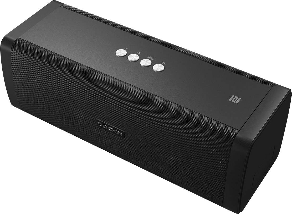 Dockin D Fine Bluetooth® Lautsprecher NFC, Outdoor, spritzwassergeschützt, staubfest Schwarz