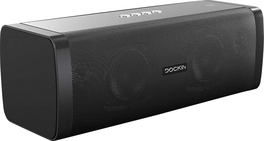 Dockin D Fine Bluetooth® Lautsprecher NFC, Outdoor, spritzwassergeschützt, staubfest Schwarz