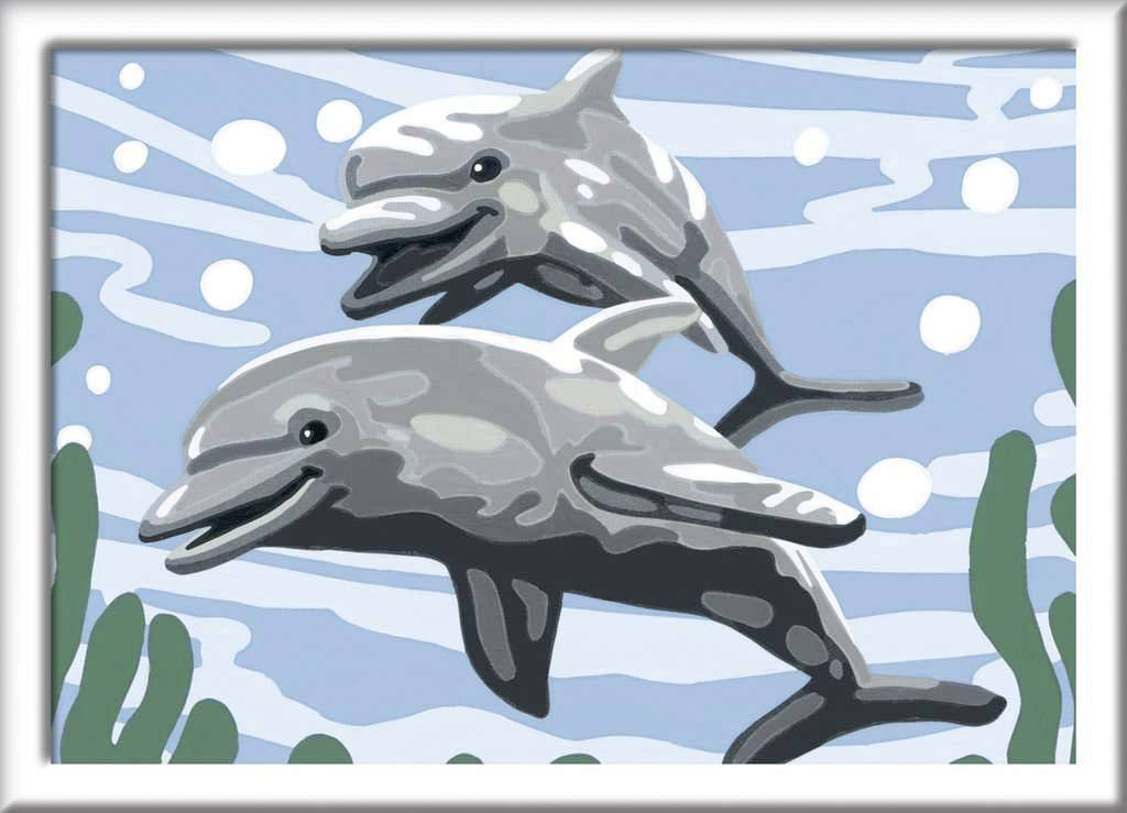 Malen nach Zahlen - Freundliche Delfine