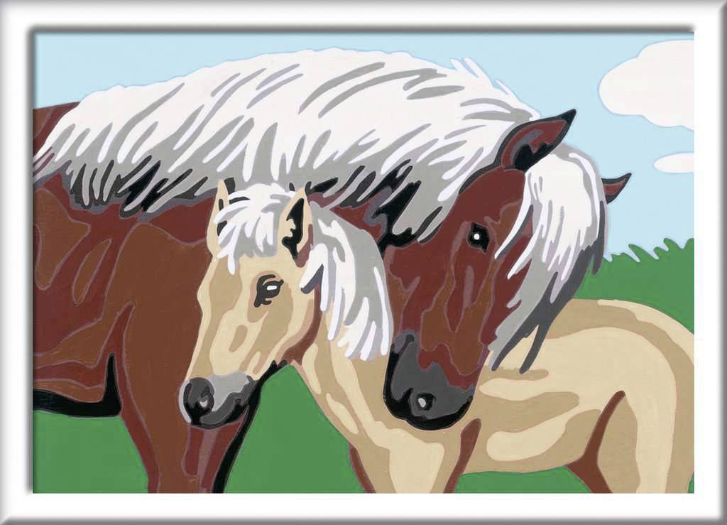 Malen nach Zahlen - Liebevolle Stute