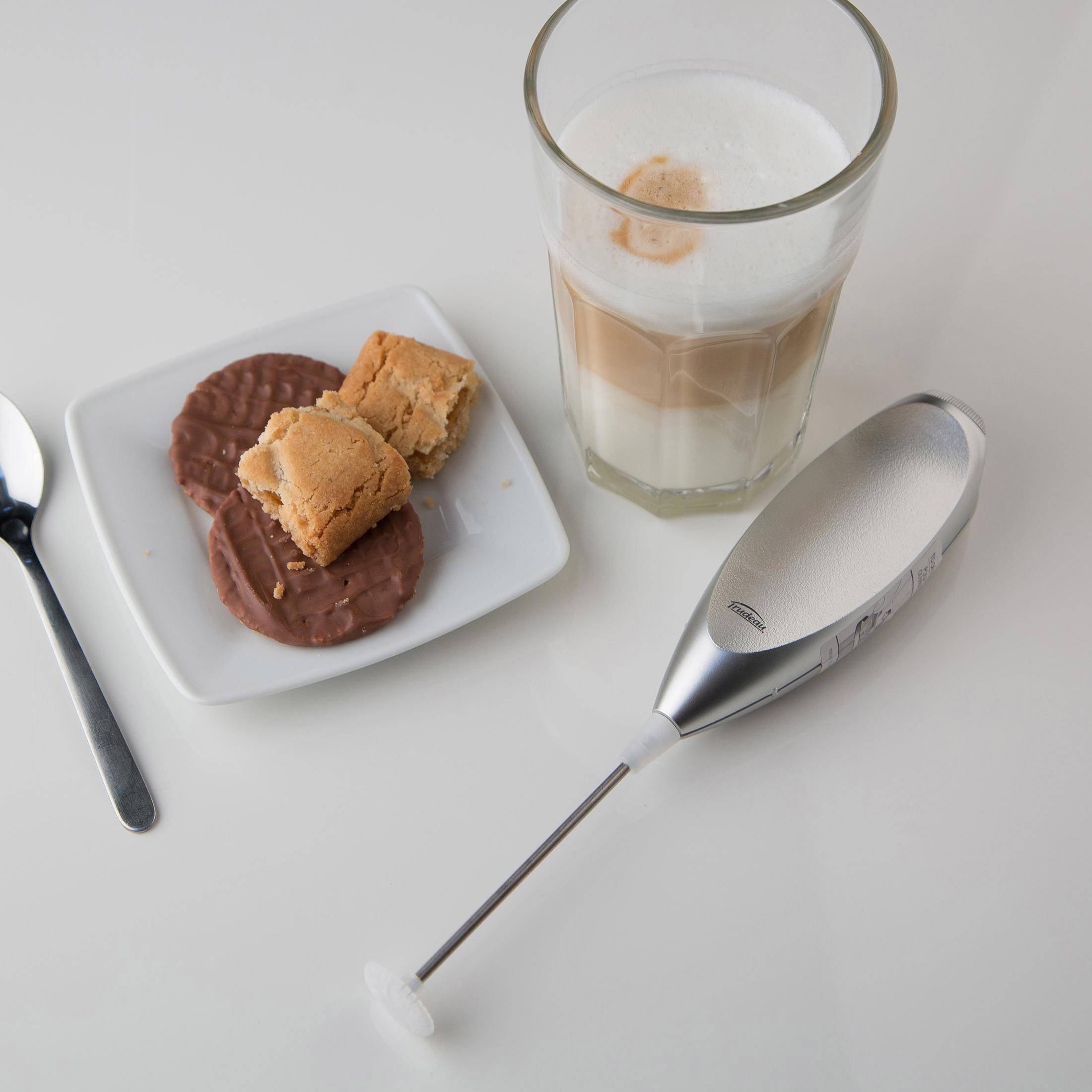 Trudeau Maison SET0471818TRUD Milchaufschäumer Weiß, Silber