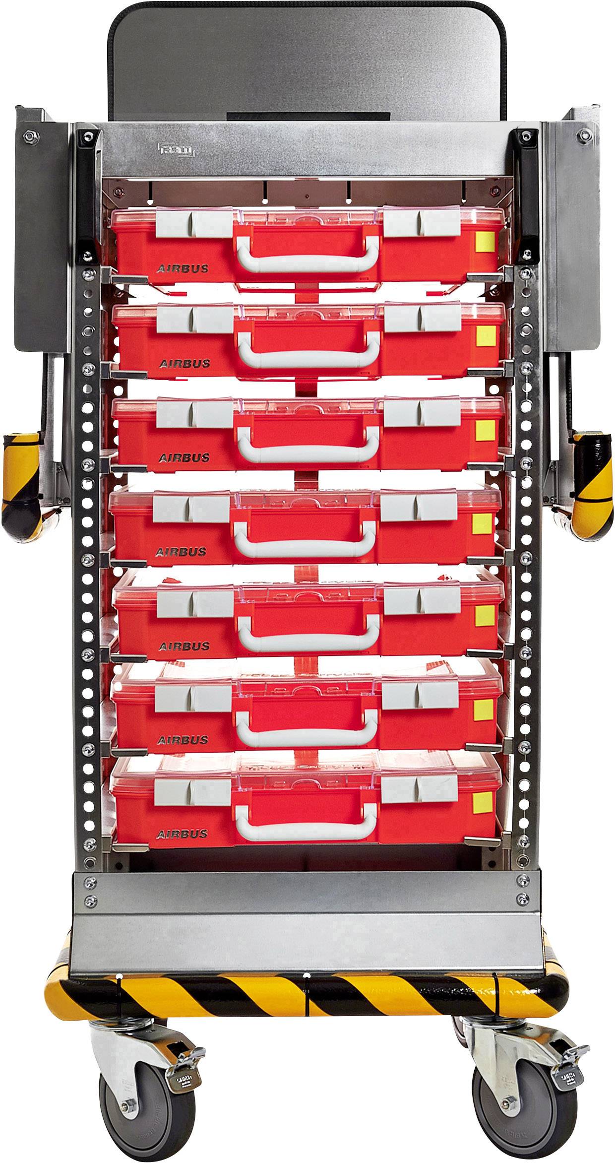 Raaco CarryLite 80 Trolley für Sortimentskoffer (B x H x T) 550 x 1280 x 530mm Anzahl Fächer: 7 Inhalt 1St.