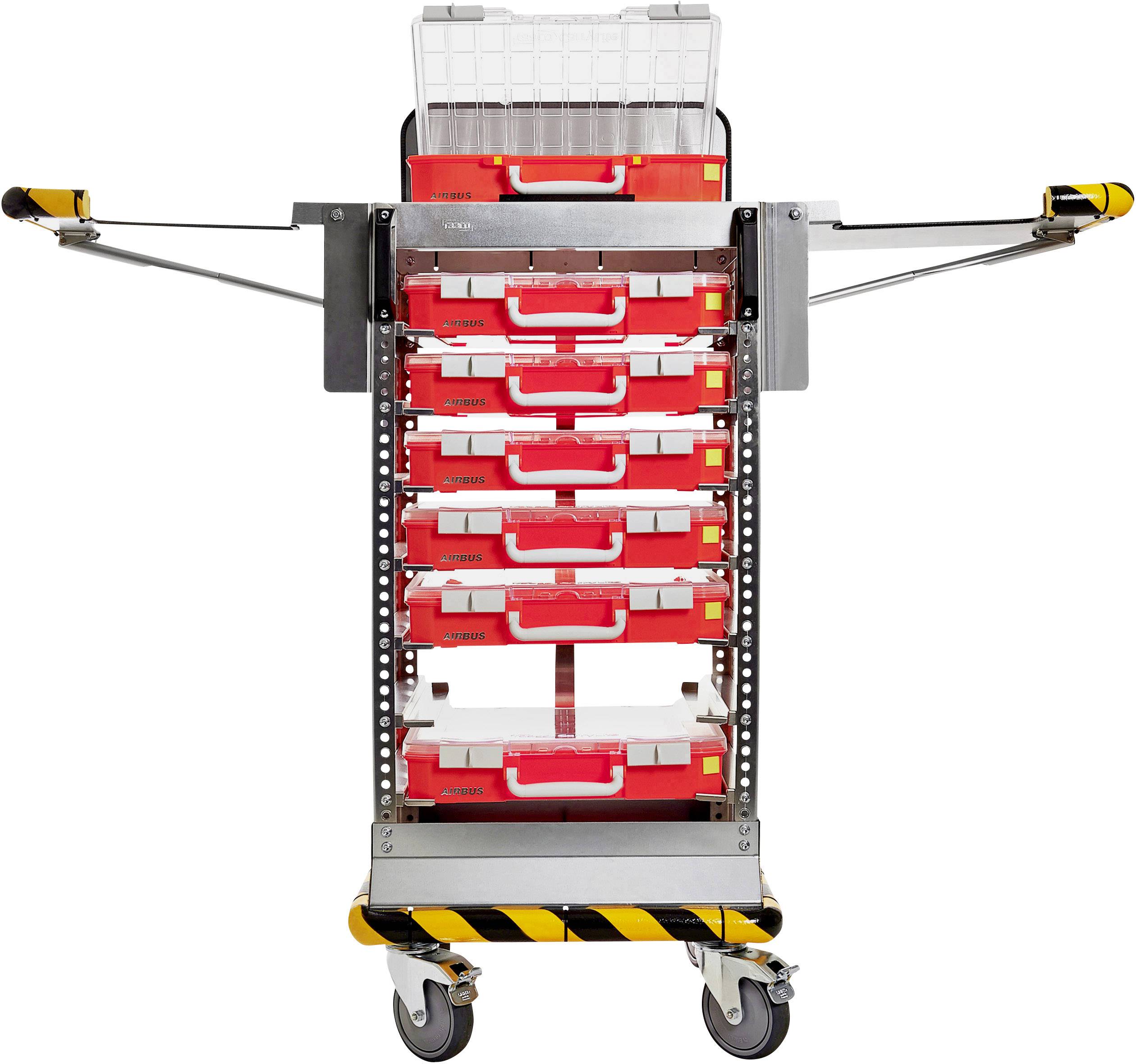 Raaco CarryLite 80 Trolley für Sortimentskoffer (B x H x T) 550 x 1280 x 530mm Anzahl Fächer: 7 Inhalt 1St.