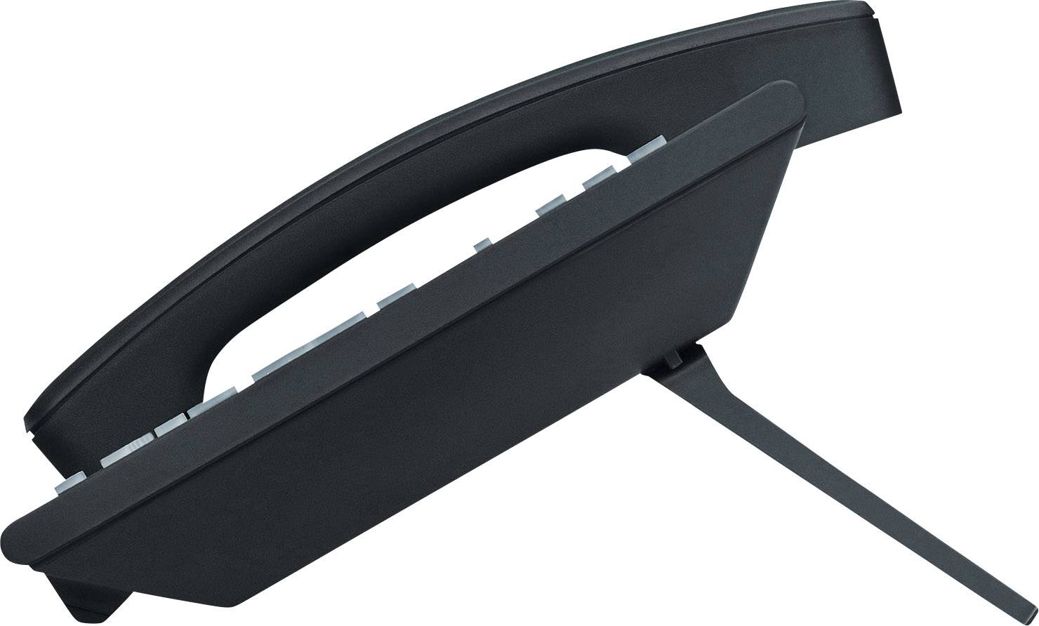 Auerswald D-200 SIP-IP PoE Schnurgebundenes Telefon, VoIP Freisprechen Monochromes Display Schwarz