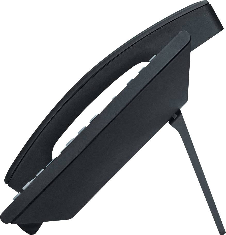 Auerswald D-200 SIP-IP PoE Schnurgebundenes Telefon, VoIP Freisprechen Monochromes Display Schwarz