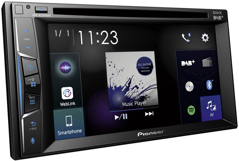 Pioneer AVH-A3200DAB Doppel-DIN Moniceiver DAB+ Tuner, Bluetooth®-Freisprecheinrichtung, Anschluss für Rückfahrkamera