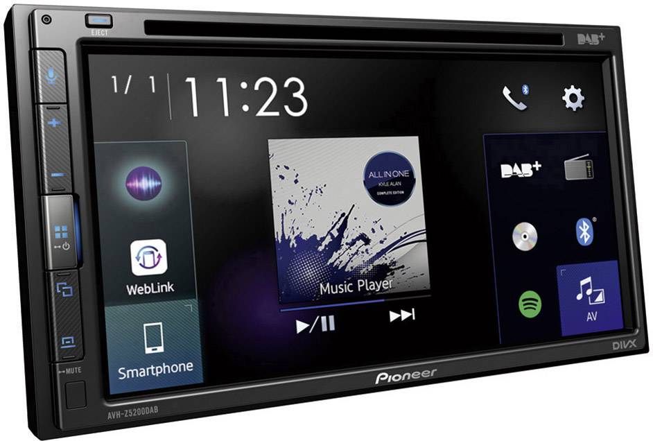 Pioneer AVH-Z5200DAB Doppel-DIN Moniceiver DAB+ Tuner, Bluetooth®-Freisprecheinrichtung, Anschluss für Rückfahrkamera