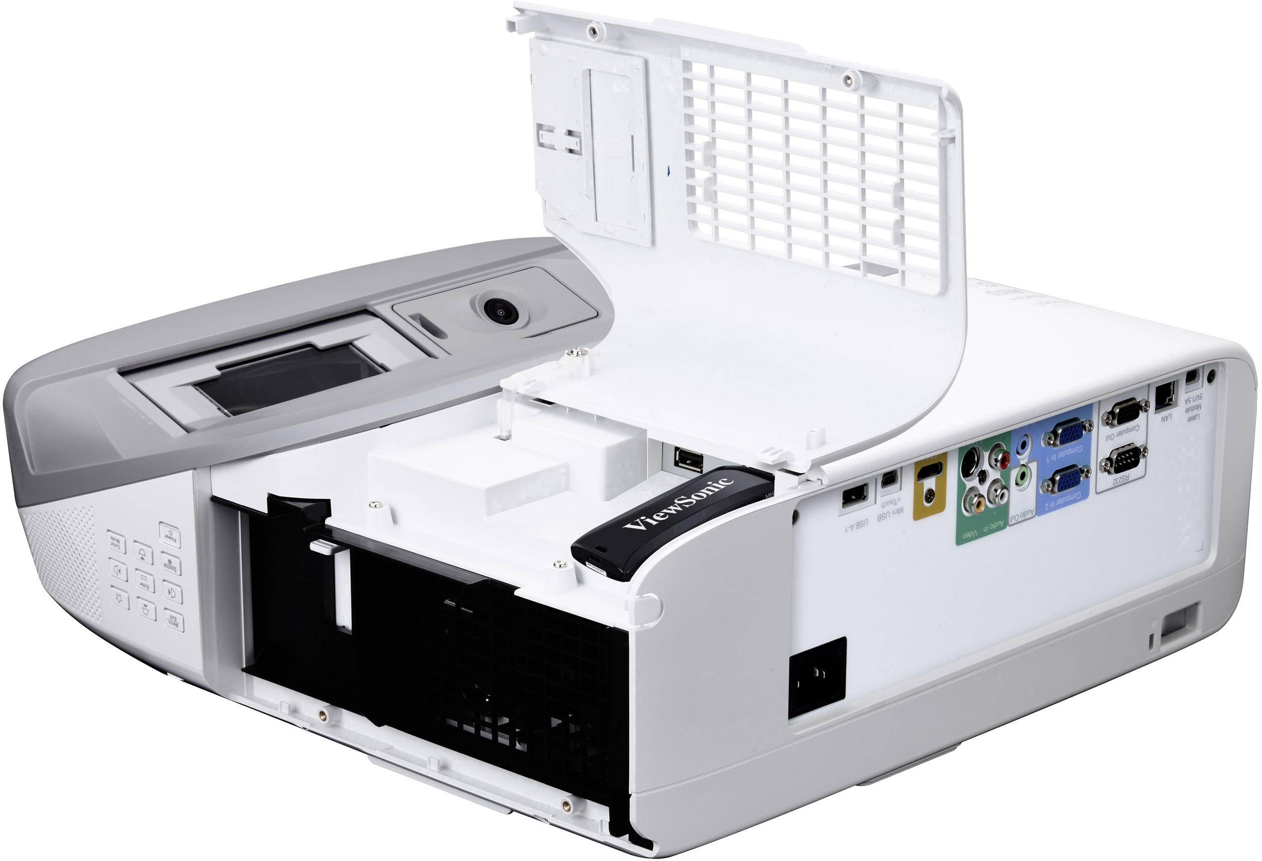 Viewsonic Beamer PS750W DLP Helligkeit: 3300lm 1280 x 800 WXGA 10000 : 1 Silber