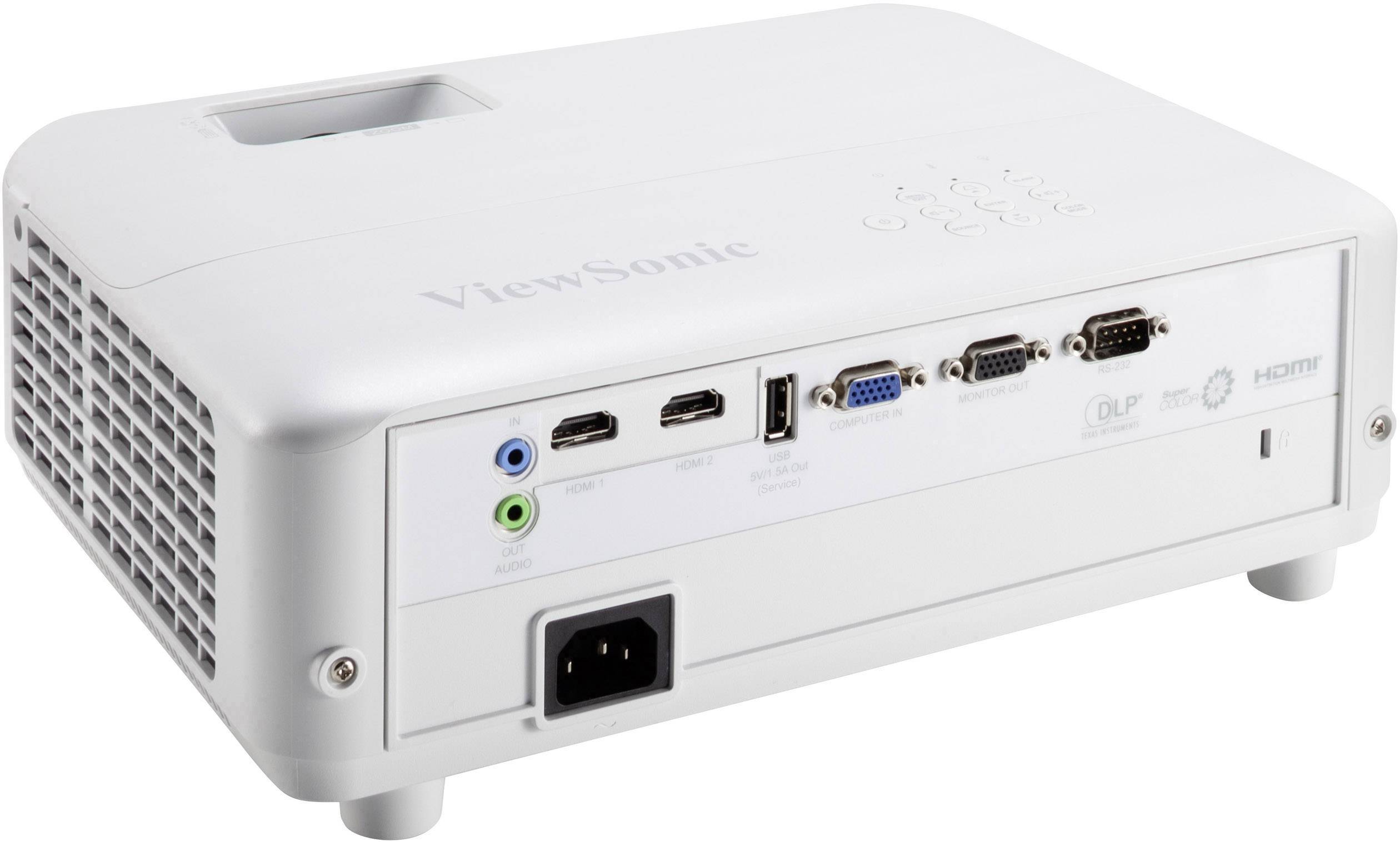 Viewsonic Beamer PX701HD DC3 3500 lm 640 x 480 VGA, 1920 x 1080 Full HD automatische Trapezkorrektur, mit Fernbedienung, Integrierter Lautsprecher