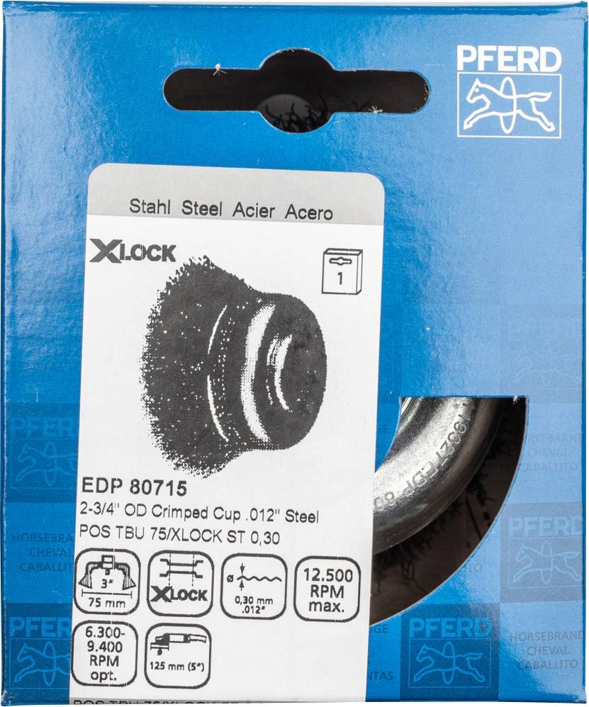 PFERD TOOLS Topfbürste ungezopft X-Lock 43469006 1St.