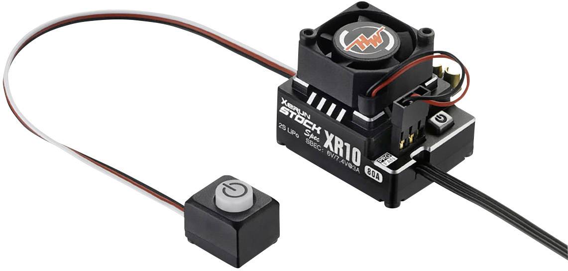 Hobbywing Xerun XR10 Stock Spec 80 A Automodell Brushless Fahrtregler Belastbarkeit (max. A): 380 A