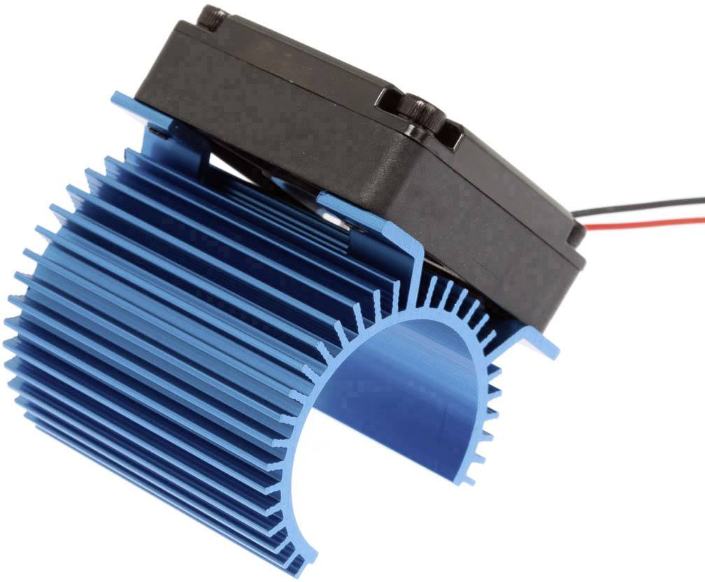 Hobbywing Motor-Kühlkörper mit Ventilator Passend für Modellbau-Motor: 540er Elektromotor Blau (metallic)