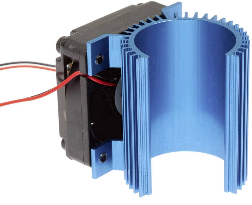 Hobbywing Motor-Kühlkörper mit Ventilator Passend für Modellbau-Motor: 540er Elektromotor Blau (metallic)