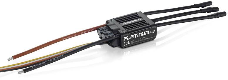 Hobbywing Platinum Pro 60A V4 Flugmodell Brushless Flugregler Belastbarkeit (max. A): 80 A