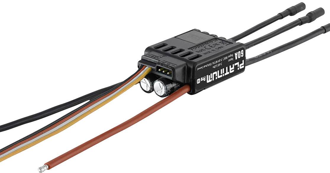Hobbywing Platinum Pro 60A V4 Flugmodell Brushless Flugregler Belastbarkeit (max. A): 80 A
