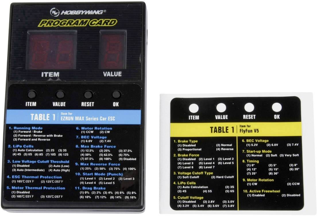 Hobbywing Programmierbox Passend für (Modell (Modell-Regler): Hobbywing Xerun, Ezrun, Seaking