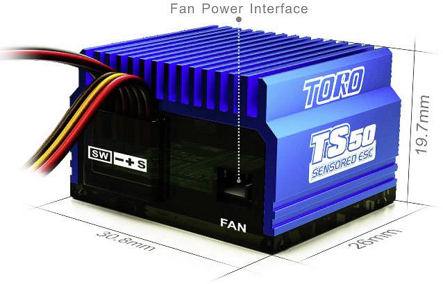 SKYRC Toro TS50 Automodell Brushless Fahrtregler Belastbarkeit (max. A): 300A