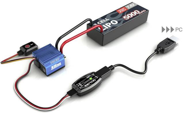 SKYRC Toro TS50 Automodell Brushless Fahrtregler Belastbarkeit (max. A): 300A