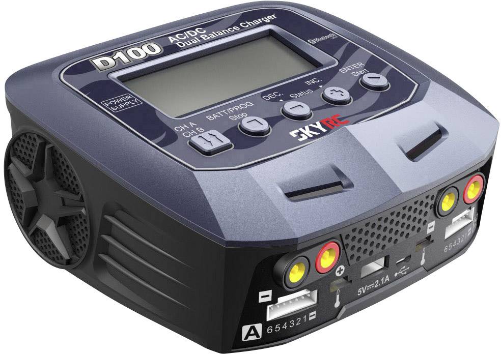 SKYRC D100 V2 Modellbau-Multifunktionsladegerät 10 A LiPo, LiFePO, LiIon, LiHV, NiMH, NiCd, Blei
