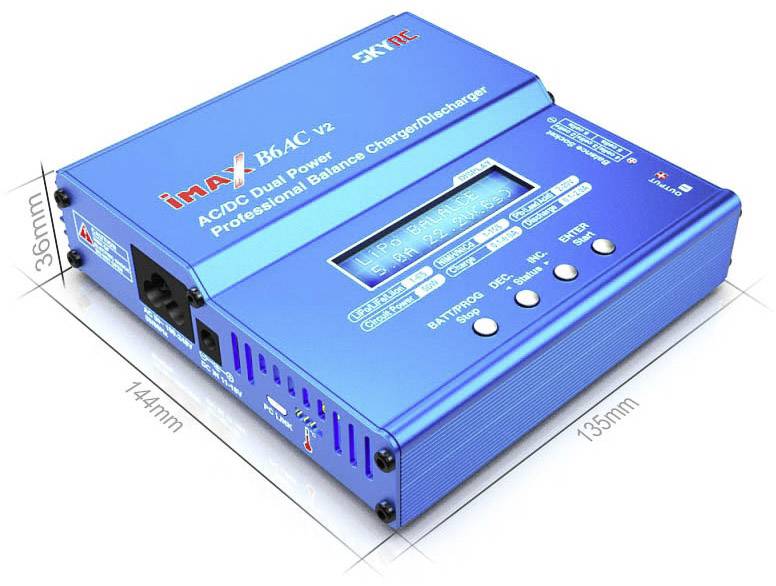 SKYRC B6AC V2 Modellbau-Multifunktionsladegerät 6A LiPo, LiFePO, LiIon, NiMH, NiCd, Blei