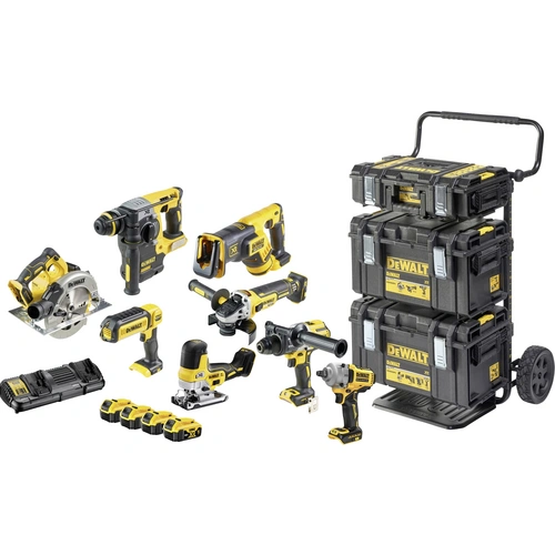DEWALT DCK856P4-QW Werkzeugset Akku-Schlagbohrschrauber, Akku-Schlagschrauber, Akku-Kombihammer, Akku-Winkelschleifer DEWALT DCK856P4-QW Werkzeugset Akku-Schlagbohrschrauber, Akku-Schlagschrauber, Akku-Kombihammer, Akku-Winkelschleifer
