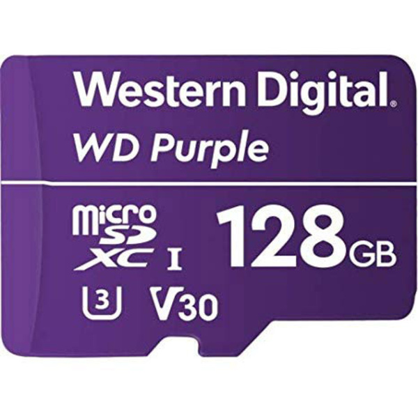 Western Digital Purple microSDHC-Karte 128 GB Class 10, UHS-I, UHS-Class 3, v30 Video Speed Class o