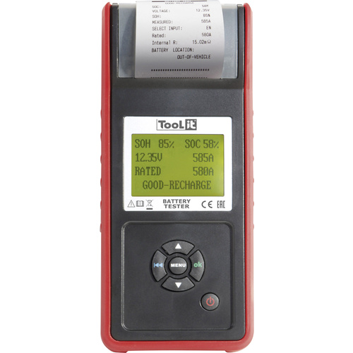 Toolit PBT600 - START/STOP Testeur de batterie de voiture, Contrôleur de batterie 120 cm