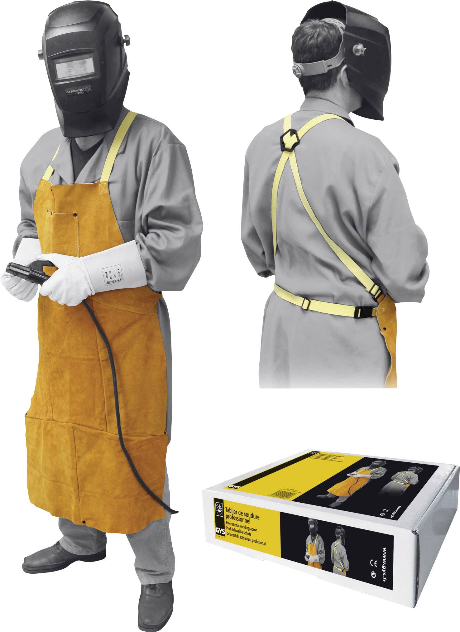 Toparc 045217 Professionalle Schweißerschürze Material (Details): Leder