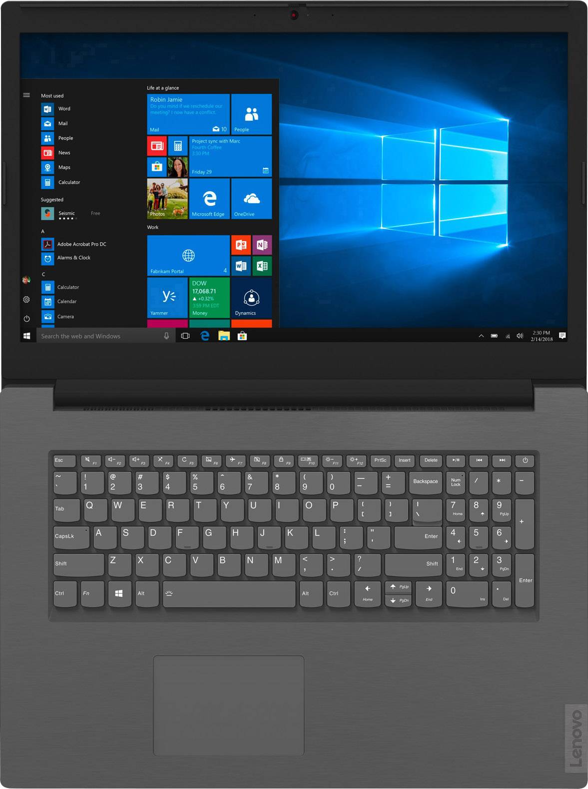 Lenovo V340-17 43.9cm (17.3 Zoll) Notebook Intel Core i7 i7-8565U 16GB 1024GB HDD 256GB SSD Intel UHD Graphics 620 Windows® 10