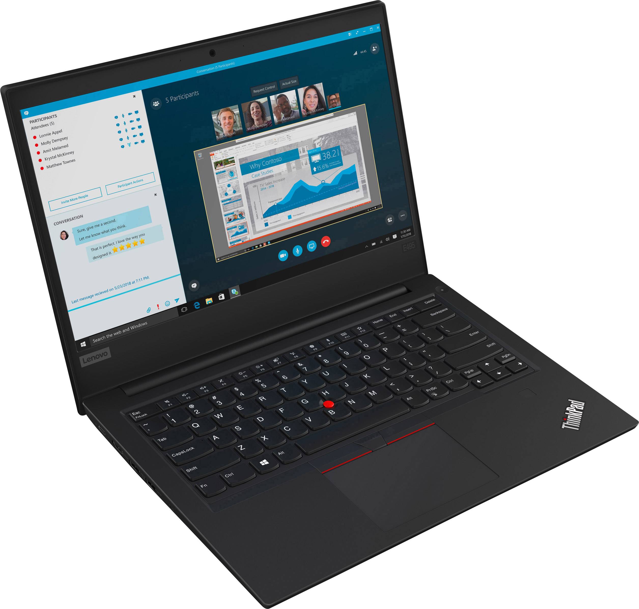 Lenovo ThinkPad E495 35.6cm (14.0 Zoll) Notebook AMD Ryzen 7 3700U 16GB 512GB SSD AMD Radeon Vega Graphics Vega 10 Windows® 10