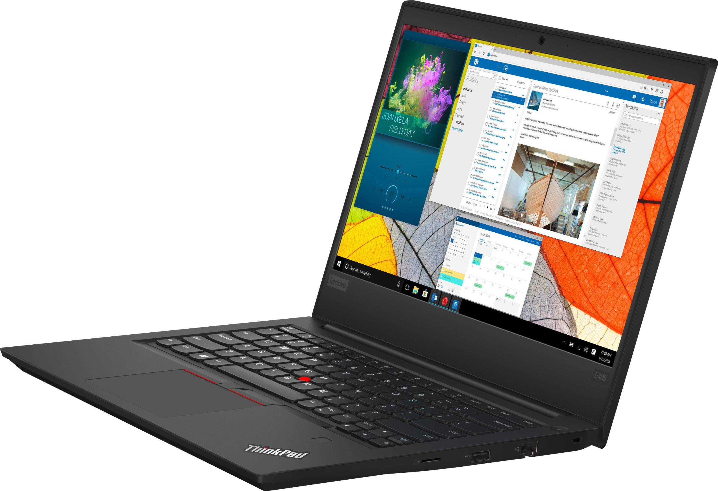Lenovo ThinkPad E495 35.6cm (14.0 Zoll) Notebook AMD Ryzen 7 3700U 16GB 512GB SSD AMD Radeon Vega Graphics Vega 10 Windows® 10