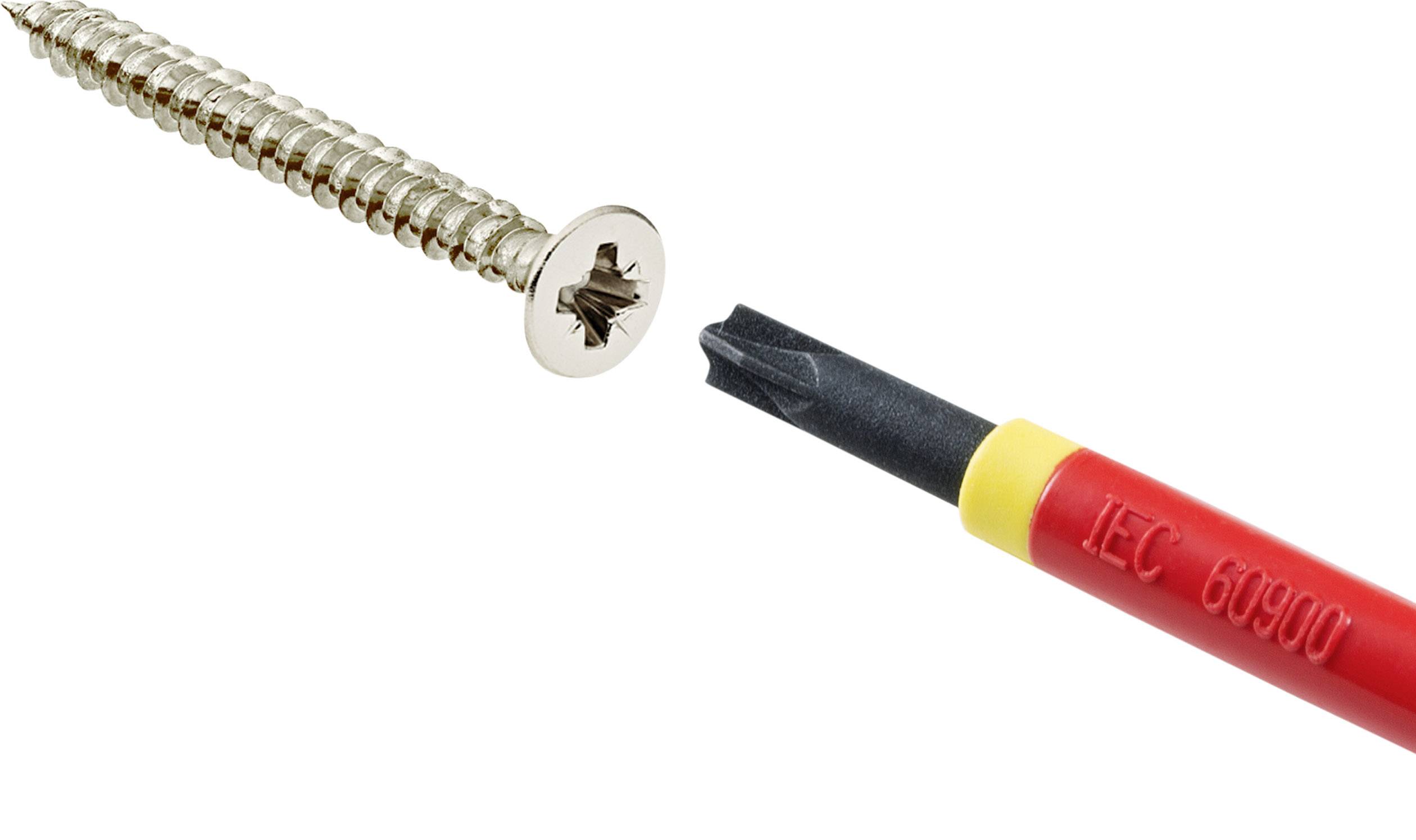 TOOLCRAFT SL/PZ1 VDE Plus/minus-Schraubendreher Größe (Schraubendreher) SL/PZ 1 Klingenlänge: 80mm