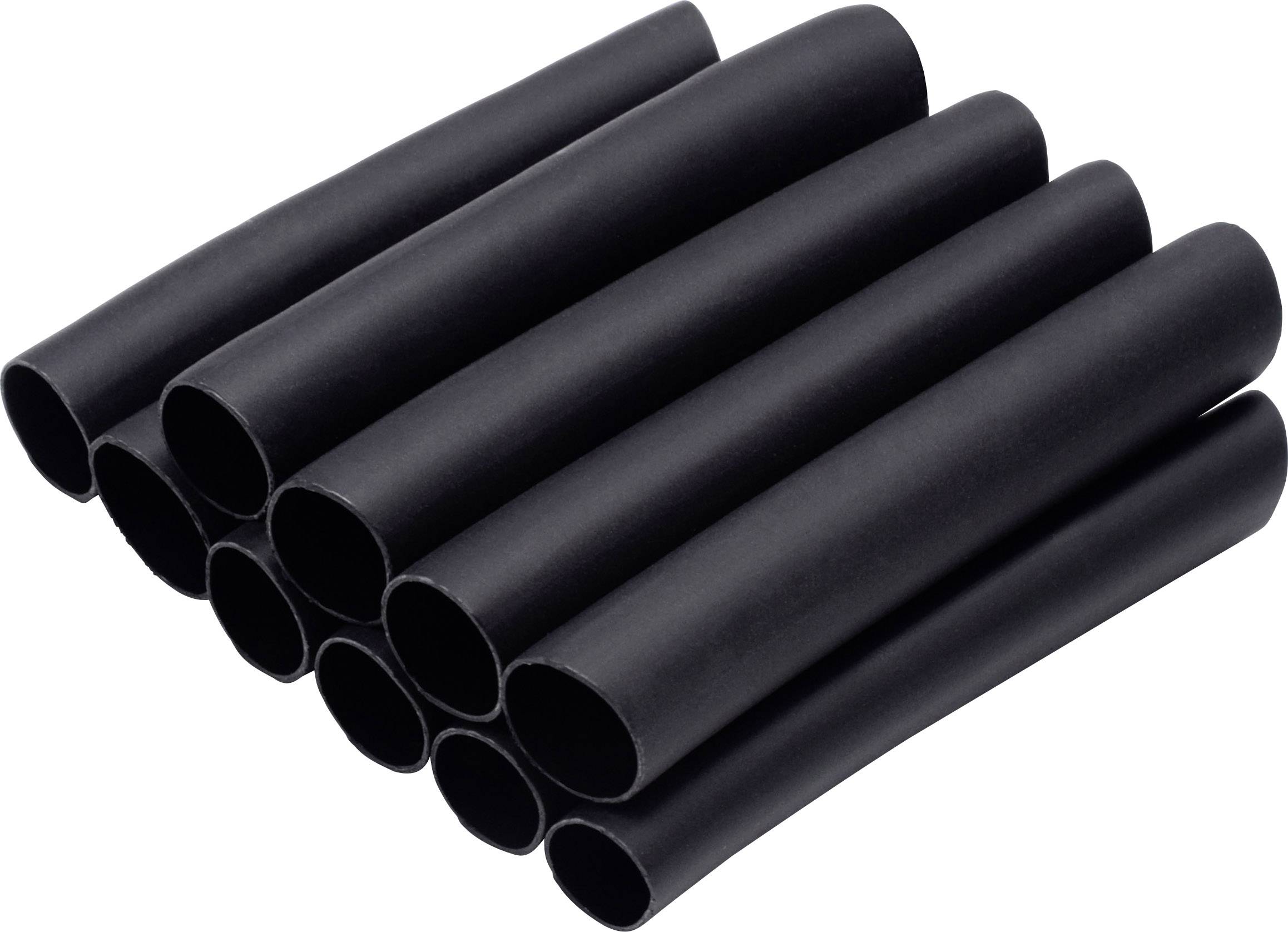 TRU COMPONENTS T1807CA006F Schrumpfschlauch mit Kleber Schwarz 7.90mm 2.60mm Schrumpfrate:3:1 10St.