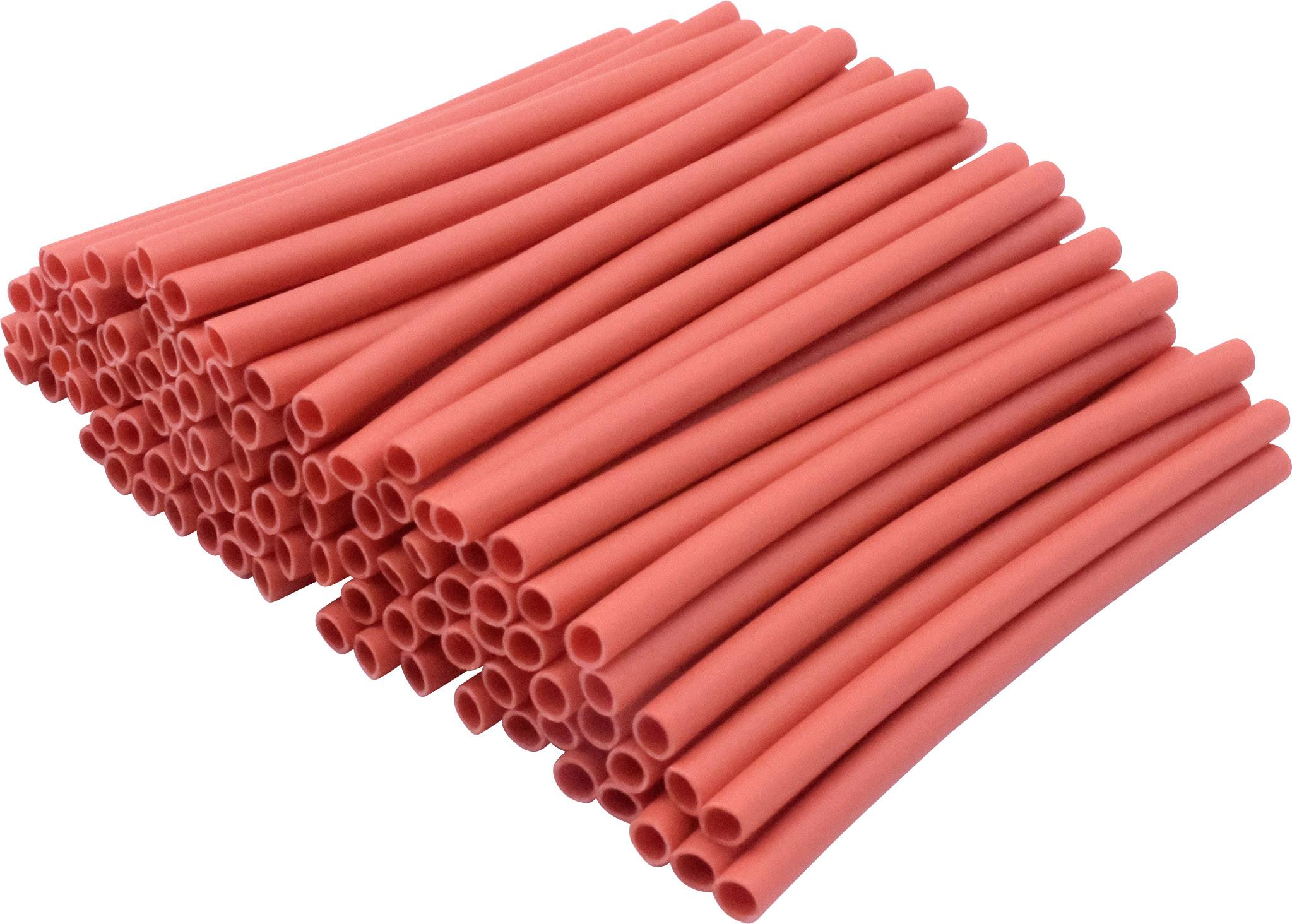 TRU COMPONENTS T1807CA007A Schrumpfschlauch mit Kleber Rot 1.60mm 0.50mm Schrumpfrate:2:1 100St.