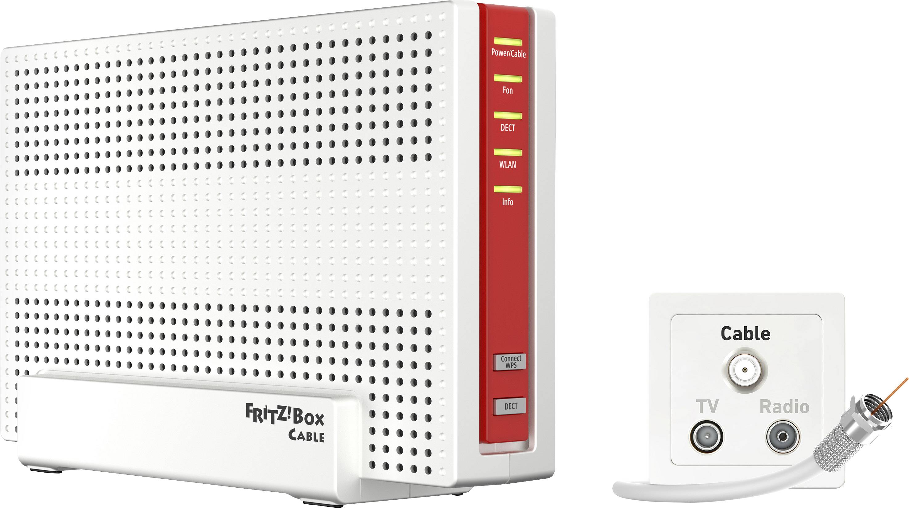 FRITZ! FRITZ!Box 6591 Cable WLAN Router mit Modem Integriertes Modem: Kabel 2.4 GHz, 5 GHz