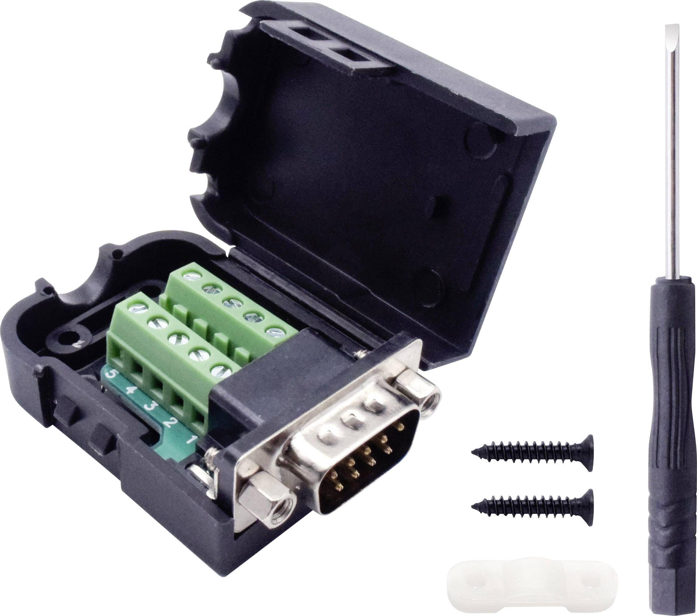 TRU COMPONENTS T190C4090 D-SUB Einbaustecker Polzahl: 9 Schrauben 1St.