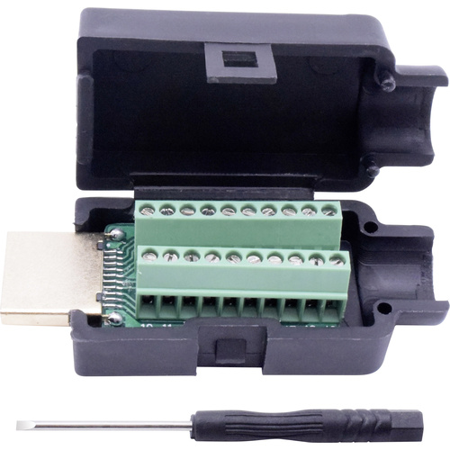 TRU COMPONENTS T1904C104 HDMI-Steckverbinder Stecker, Einbau vertikal Polzahl (num): 20 Schwarz 1 S