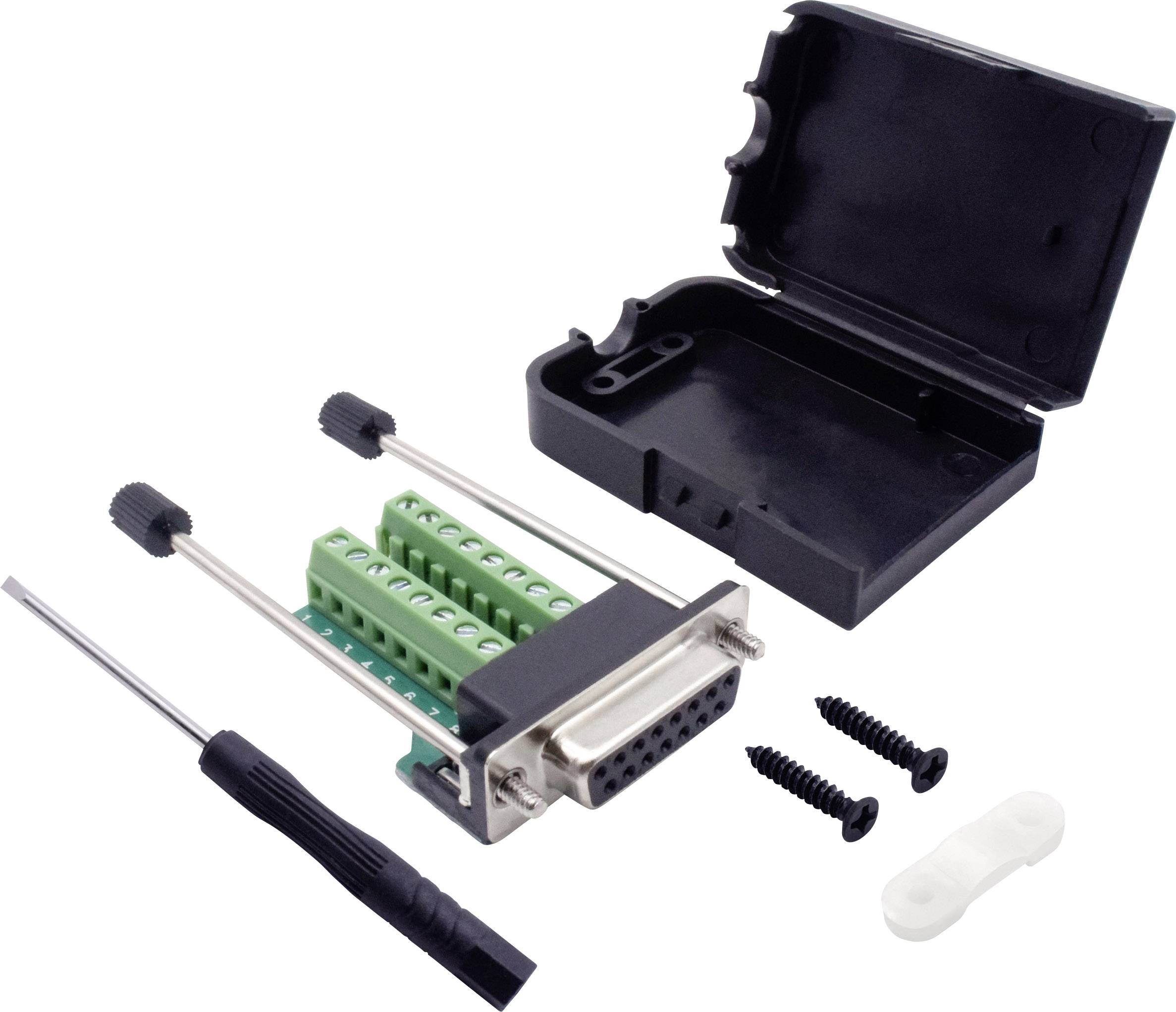 TRU COMPONENTS T1904C095 D-SUB Buchsenleisten-Set Polzahl: 15 Schrauben 1St.