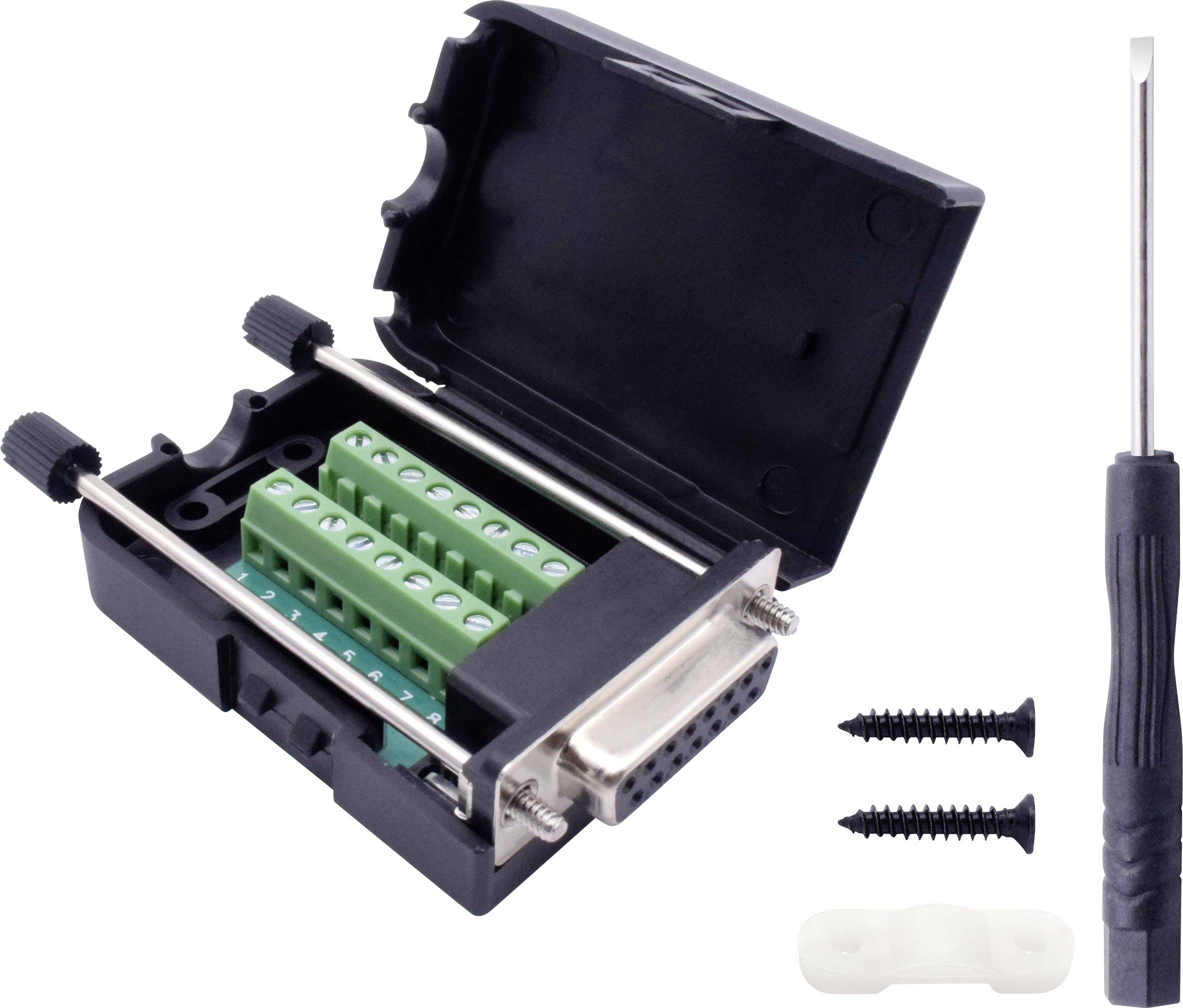 TRU COMPONENTS T1904C095 D-SUB Buchsenleisten-Set Polzahl: 15 Schrauben 1St.