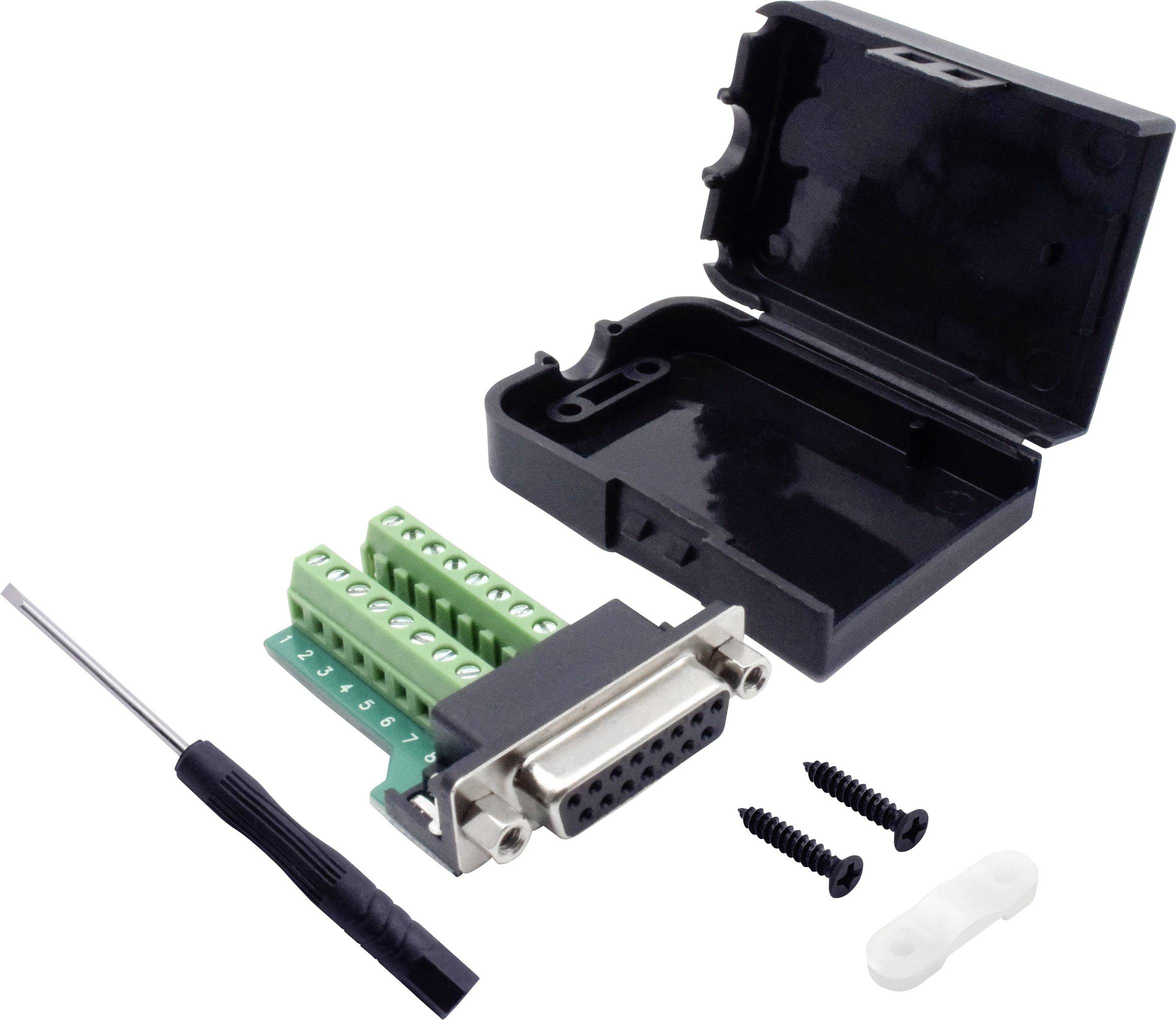 TRU COMPONENTS T1904C093 D-SUB Buchsenleisten-Set Polzahl: 15 Schrauben 1St.