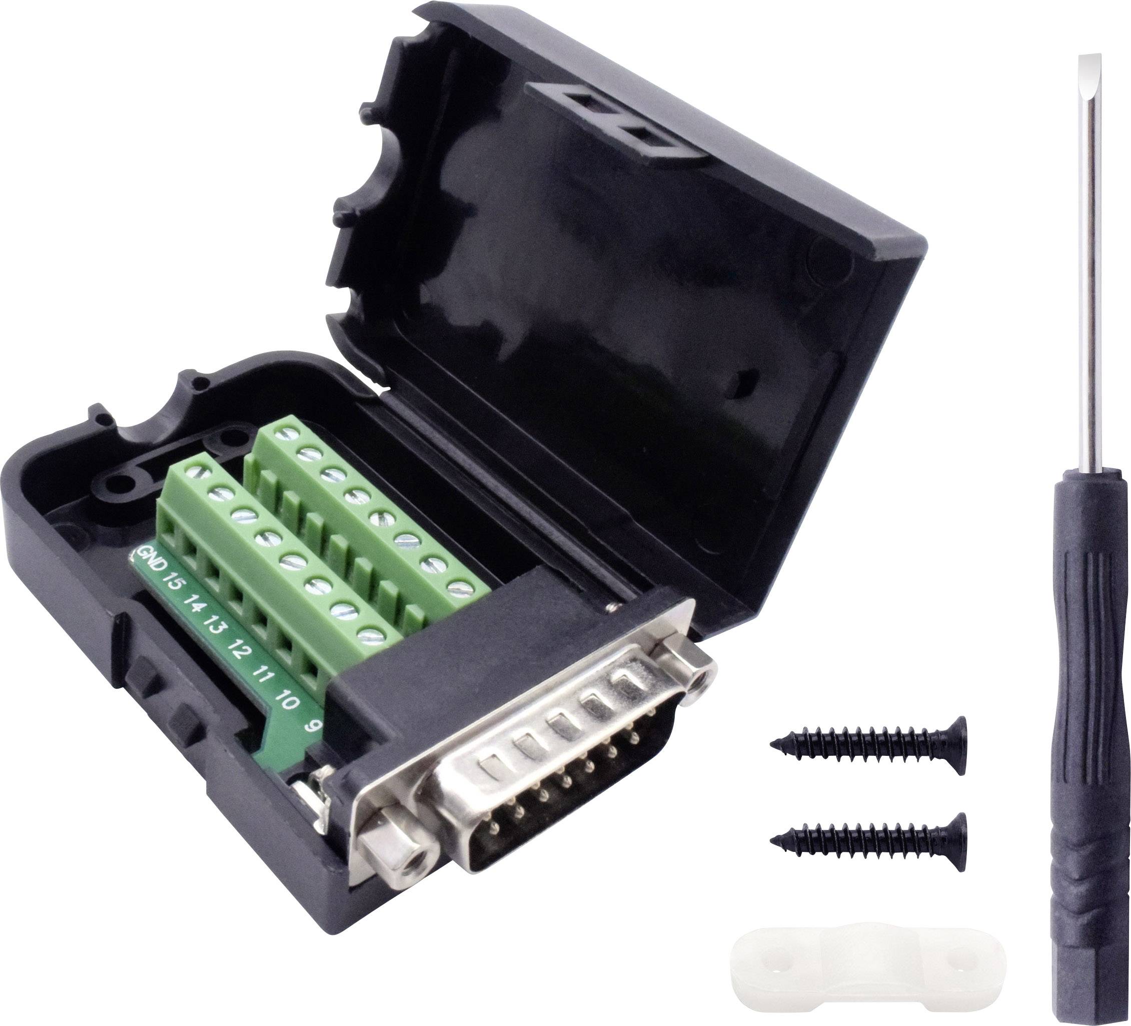 TRU COMPONENTS T1904C092 D-SUB Stiftleisten-Set Polzahl: 15 Schrauben 1St.