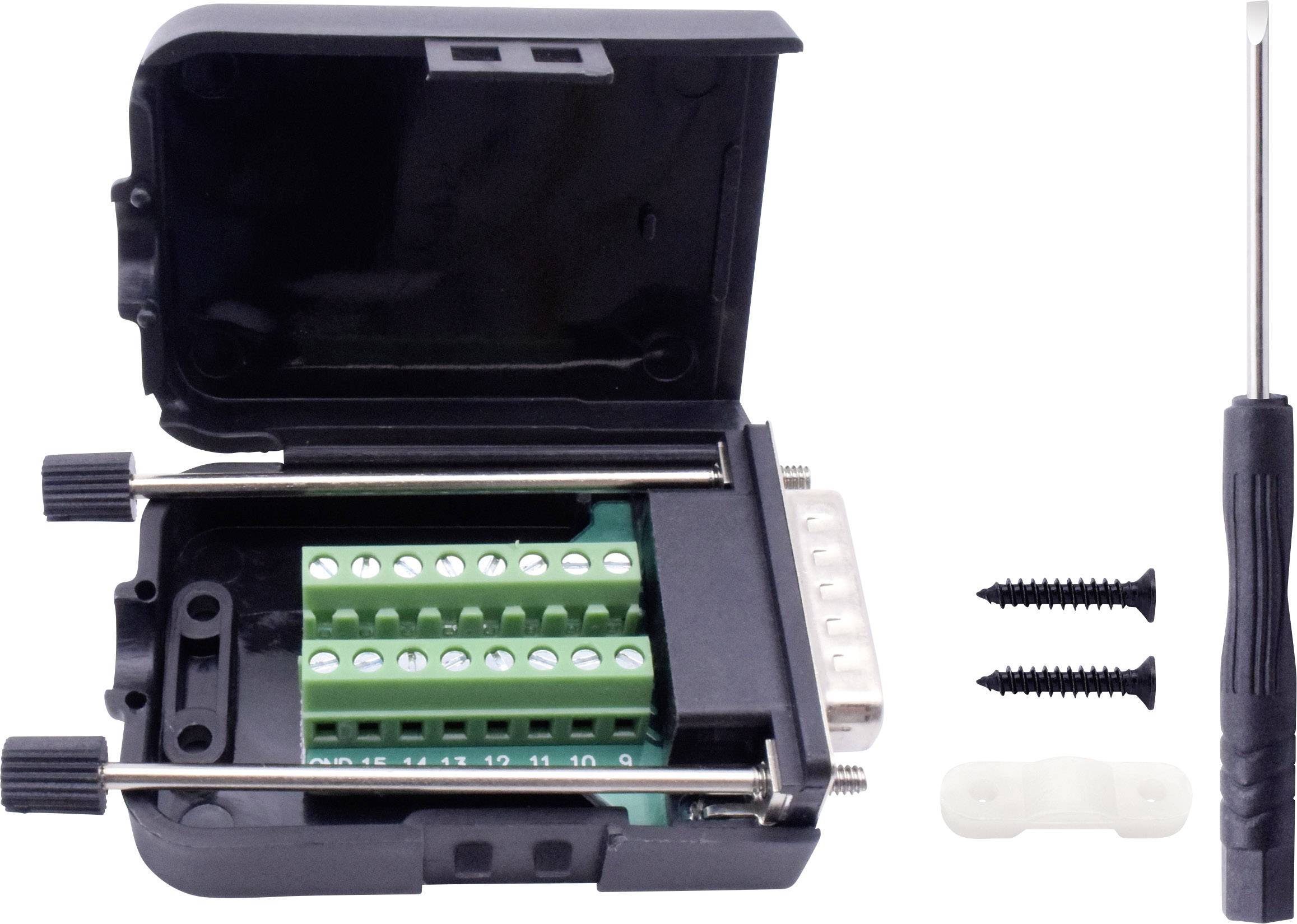 TRU COMPONENTS T1904C094 D-SUB Stiftleisten-Set Polzahl: 15 Schrauben 1St.