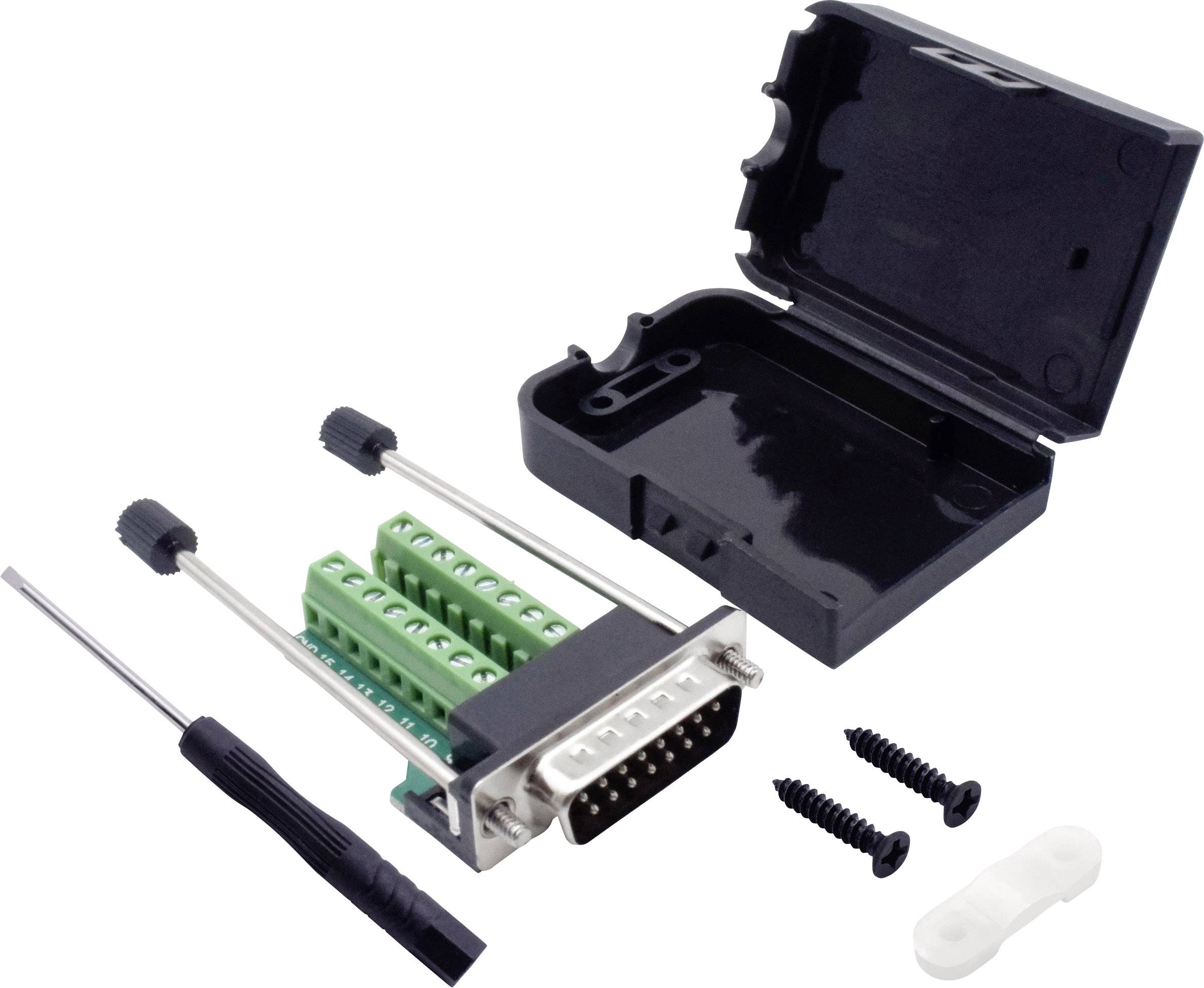 TRU COMPONENTS T1904C094 D-SUB Stiftleisten-Set Polzahl: 15 Schrauben 1St.