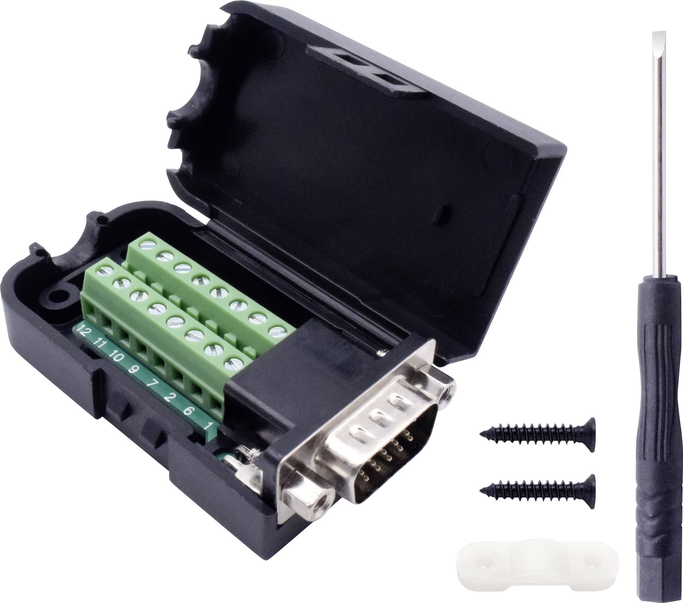 TRU COMPONENTS T1904C096 D-SUB Stiftleisten-Set Polzahl: 15 Schrauben 1St.