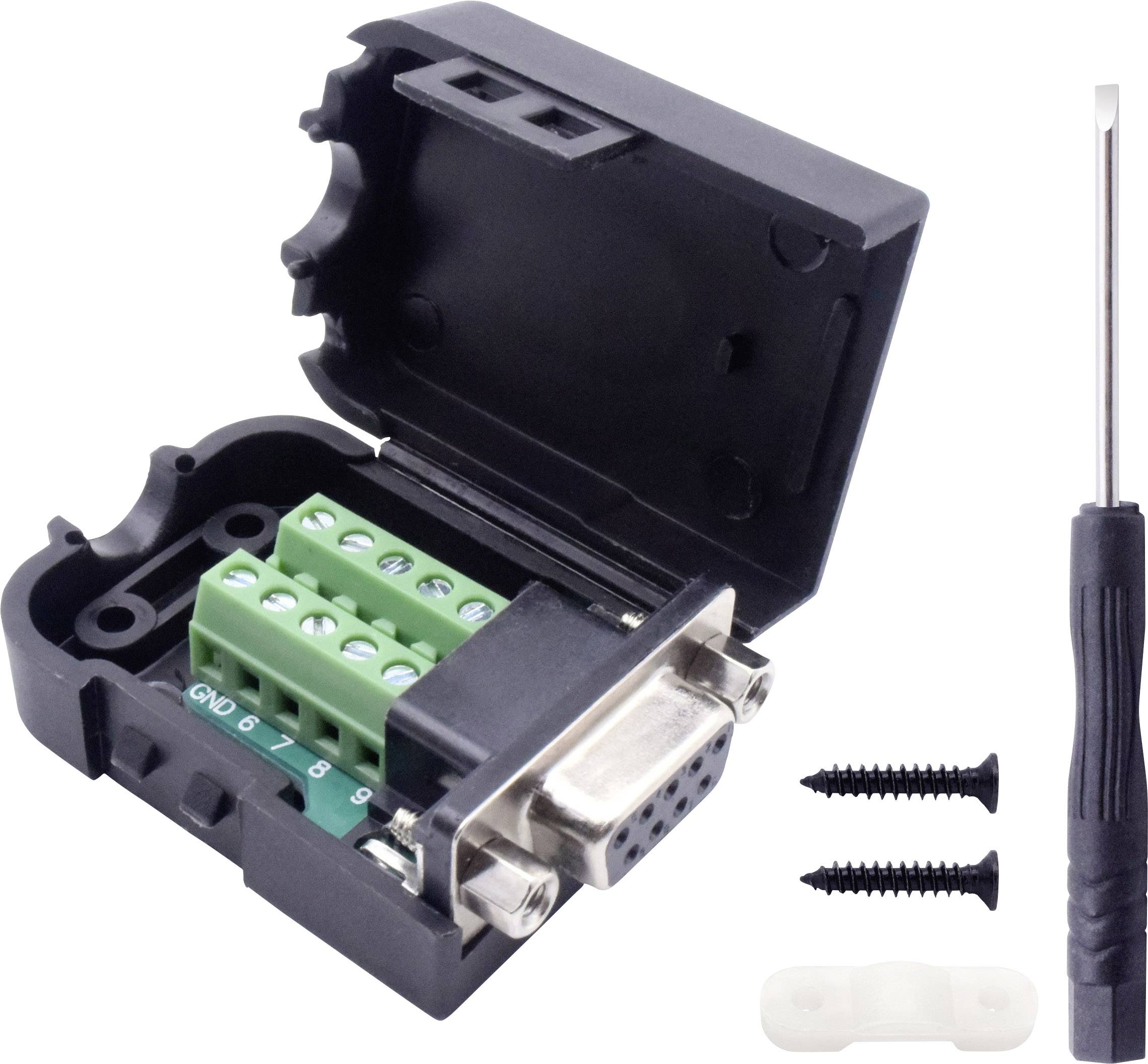 TRU COMPONENTS T1904C091 D-SUB Einbaubuchse Polzahl: 9 Schrauben 1St.