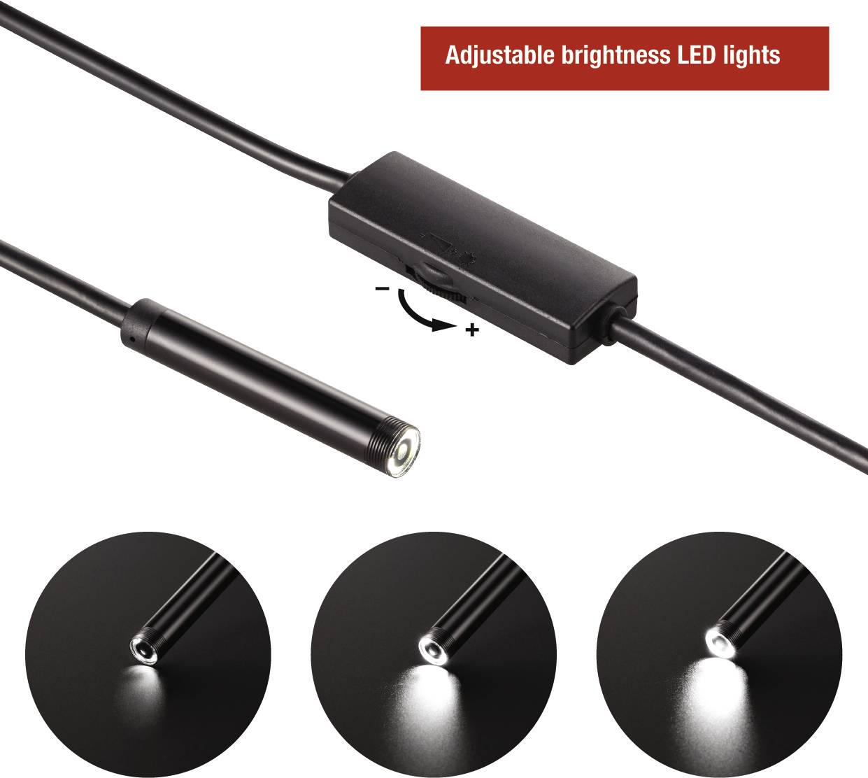 Basetech BSK-2100 USB-Endoskop Sonden-Ø: 8 mm Sonden-Länge: 10 m