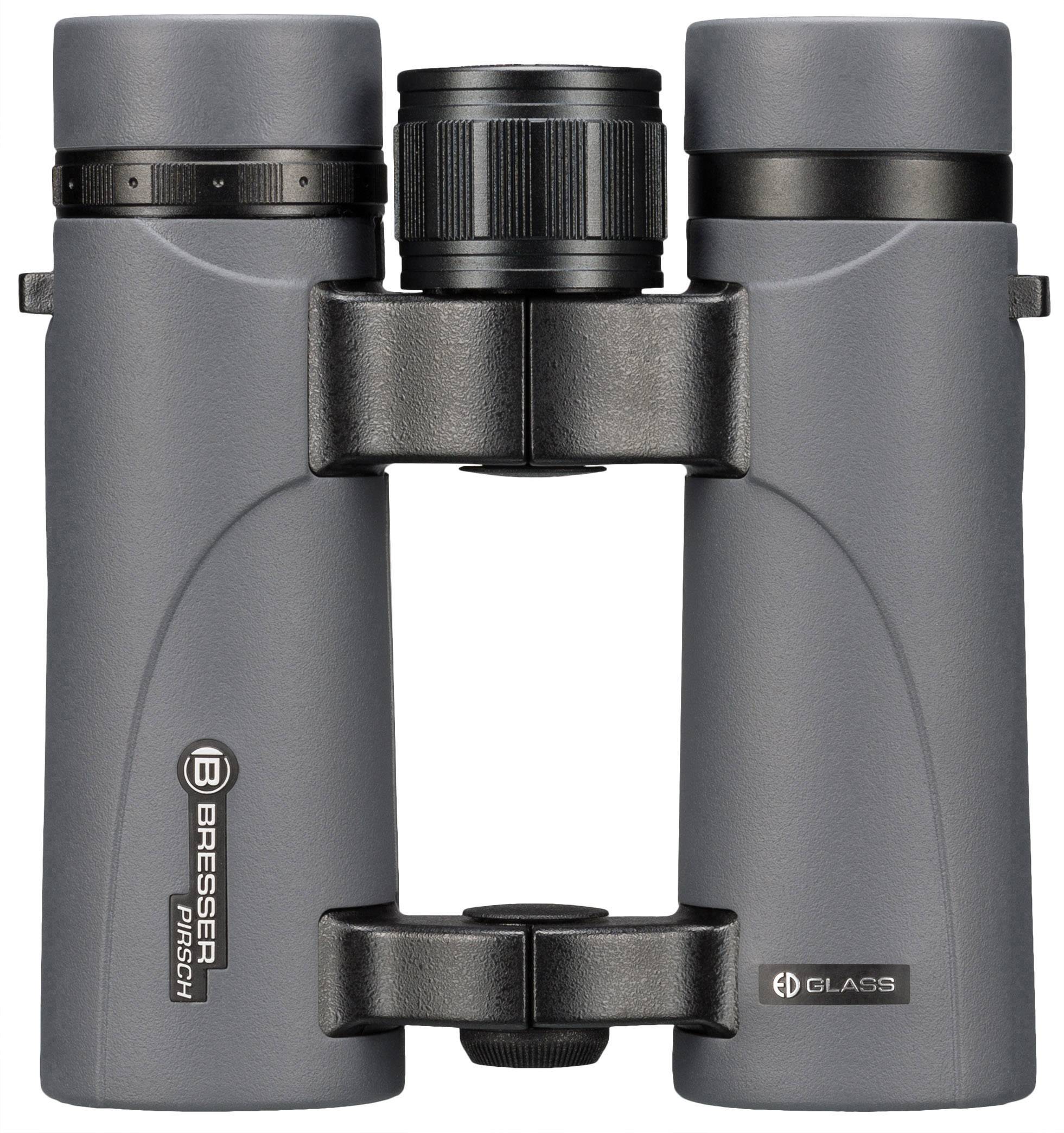 Bresser Optik Fernglas Pirsch ED 10 x 34 mm Dachkant Grau 1721035